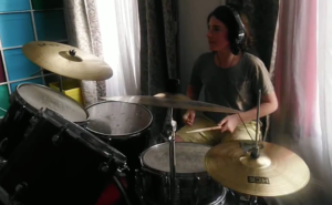 13 year old Eugenio freestyling on the drums