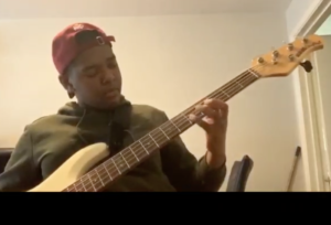 13 year old Tyrique Gabbidon plays bass guitar to Beyonce track, Find Your Way Back