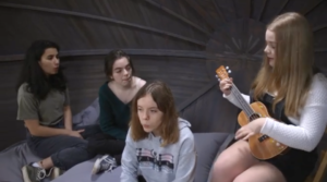 Dixie, Emily, Imogen &amp; Tara performing a beautifully stripped back acoustic piece &#039;Listen and Learn&#039; which was written and recorded entirely by the young artists on the theme of #climatechange, #youthactivism and is a response to the media’s negative portrayal of Greta Thunberg