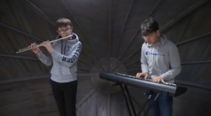 Joe and Yip with a piano and flute duet of Toutes Les Nuictz by Thomas Crecquillon