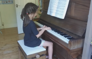 Martha Hibberd (age 8), playing Shadows by Walter Carroll on the piano
