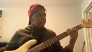 13 year old Tyrique Gabbidon plays bass guitar to Beyonce track, Find Your Way Back